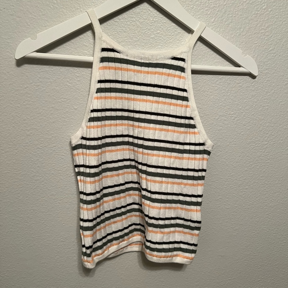 Striped Ribbed Tank Top - Picture 2 of 2
